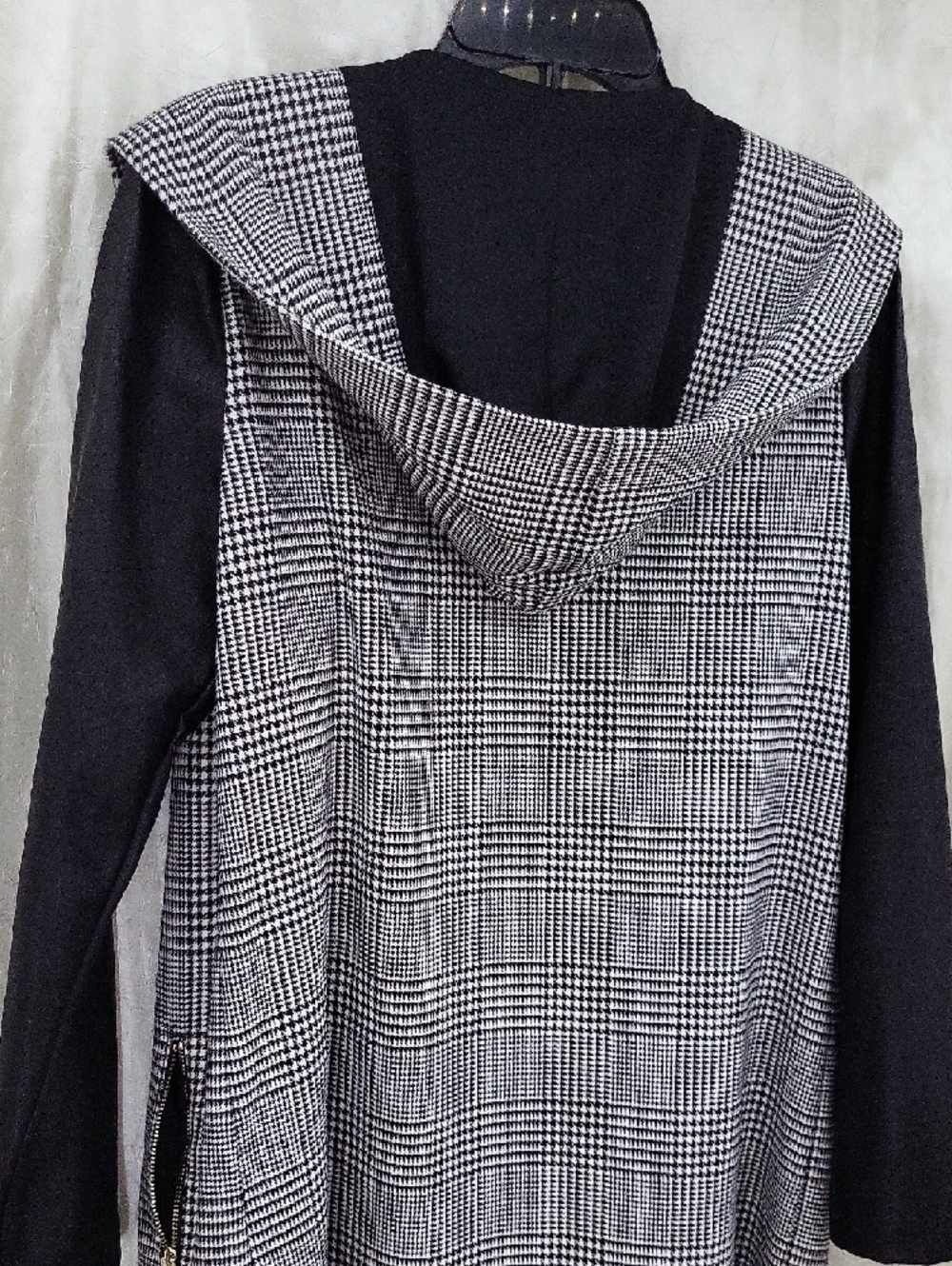 Frank Lyman Design Houndstooth Longline Blazer with Star Patches Sz 8 - Picture 14 of 15